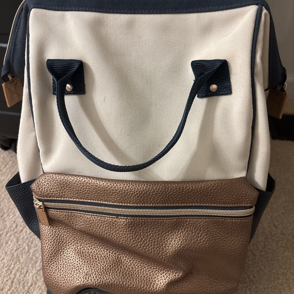 Wit & Delight Blue Grid Computer Backpack